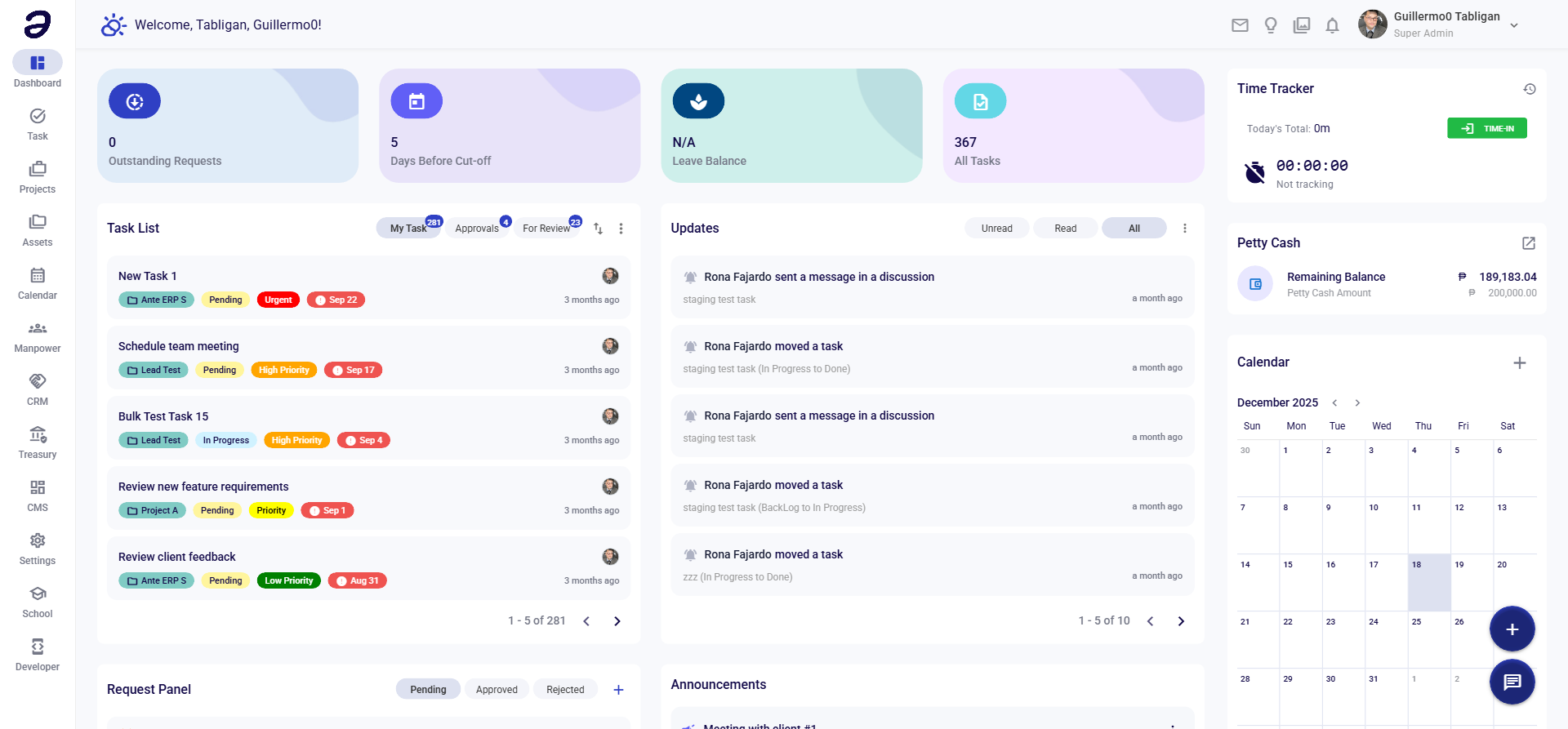 Dashboard Overview