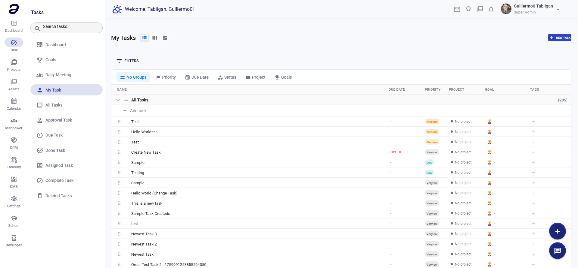 Task Module - My Task